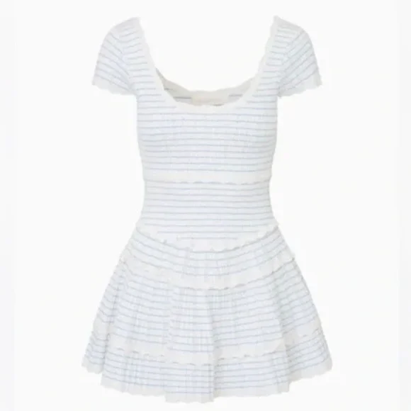 LoveShackFancy Elisavette Striped Stretch Knit Mini Dress, brand new, never worn - Picture 6 of 9
